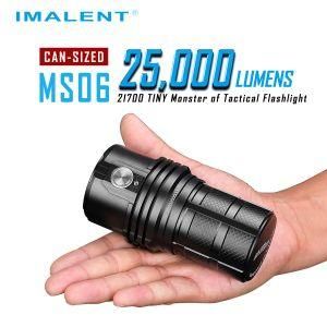 Imalent MS06 Tactical Flashlight 25000 Lumens Super Bright Torch with 6 PCS CREE Xhp70.2 LEDs, Suitable for Hiking and Camping