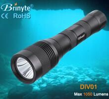 China Brinyte Aluminum 150m Waterproof CREE U2 LED Diving Flashlight