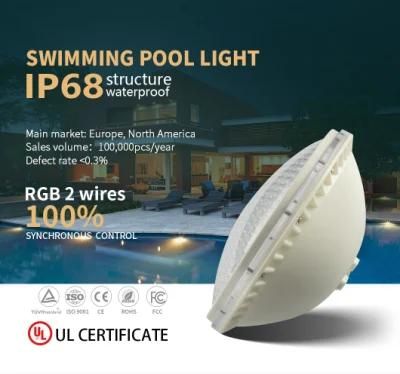 PAR56 RGB 12V IP68 Structure Waterproof LED Pool Lights with UL/TUV/IP68