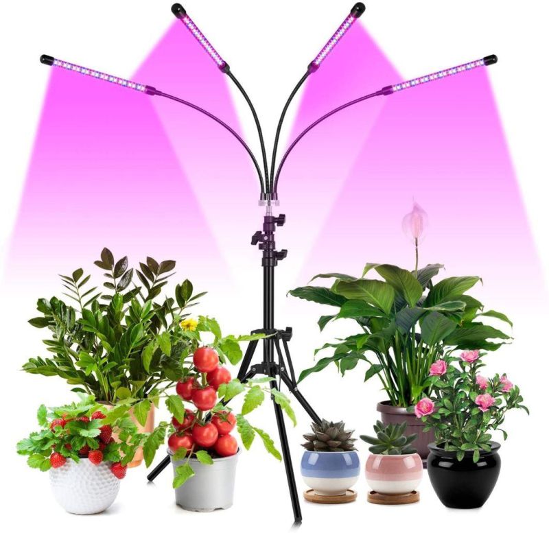 40W Tripod Stand Grow Light 4 Head LED Greenhouse Tube Grow Lamp Plant Various Growth Phase LED Grow Light Bar