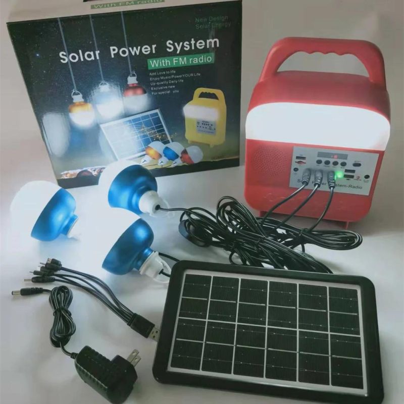 Europe and America Portable Solar Panel Light Energy Kit Battery LED Lamp Deep Cycle Batteries for Radio Speaker System Sre683