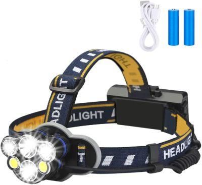 Goldmore 8000 Lumen LED Headlamp Flashlight USB Rechargeable 10W Headlight