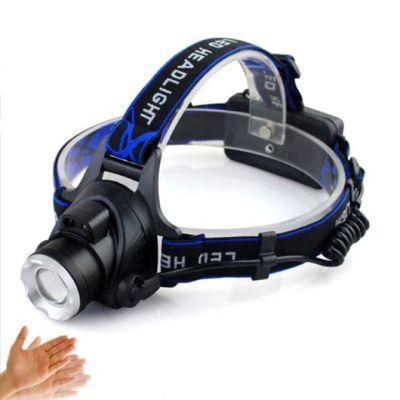 Amazon Facebook Rechargeable Waterproof Motion Sensor Head Lamp LED Headlamp for Outdoor Camping Cycling Running Fishing