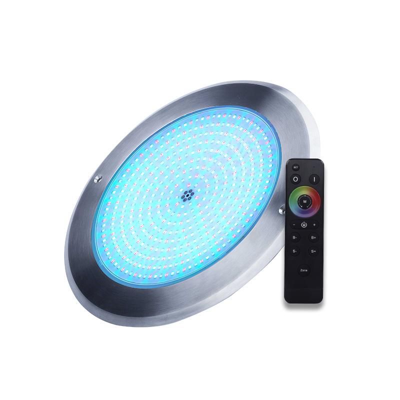 Factory Direct Sale 316 Stainless Steel One Set Design 10mm Slim IP68 Resin Filled 12V RGB LED Swimming Pool Light with Remote