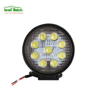 LED Round Square Light Bar 2PCS 4.5&quot; 27W 2700lm Flood Light Pod off Road Fog Driving Roof Bar Bumper for Jeep, SUV Truck, Hunters Faros LED 4X4