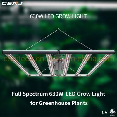 High Efficacy Spider LED Grow Light (G600-630W 1700umol/s) for Herbs Growing