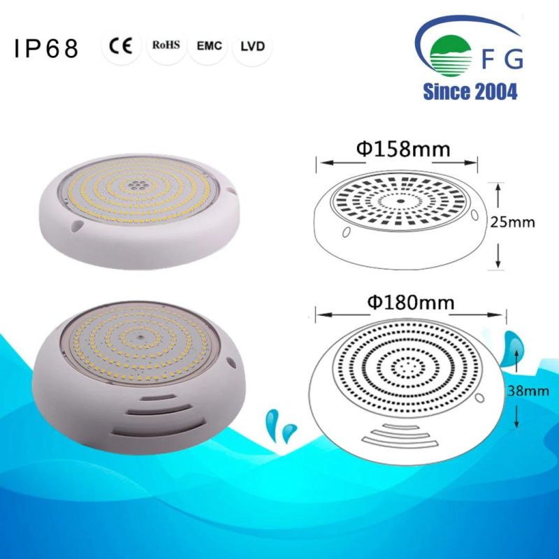 158mm Mini Resin Filled Wall Mounted Pool Lights