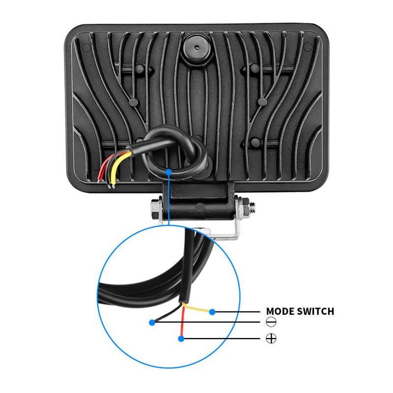 Dxz Spot Headlight 7inch 48SMD Rectang LED Work Light High and Low Beam Light Waterproof IP67 Agricultural Vehicle SUV ATV Boat