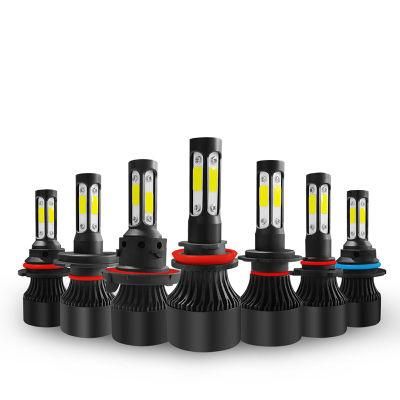 Focos LED H4 4 Sides Headlight 9005 9006 H11 H13 H7 Car LED Headlight Bulbs Auto LED 360 Degree Headlamp