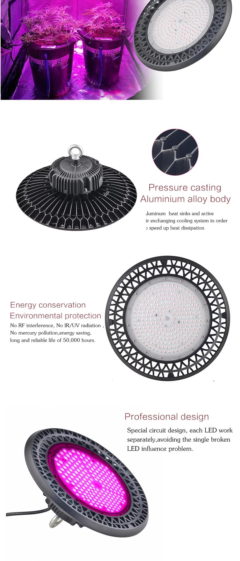 New Tech Full-Spectrum Lamp Bulb High-Effciency UFO 300W LED Grow Light