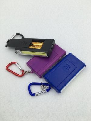 2*AAA COB Keychain Flashlight with Hook LED Work Light