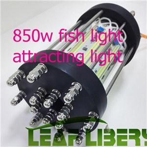 220V White and Green Squid LED Underwater Fishing Light 850W Fish Attracting Light