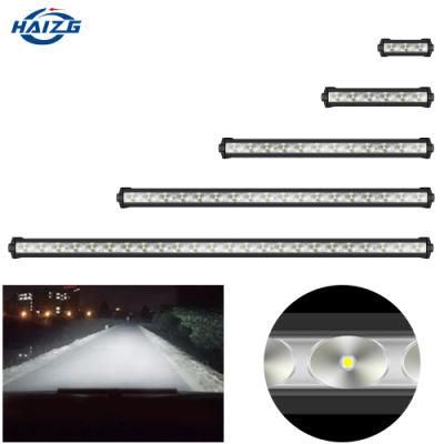 Haizg High Quality Waterproof Auto Car Auxiliary Single Row Straight LED Bar Work Light