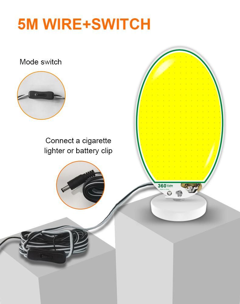 360 Light Right Size Lantern LED Camping Light COB Outdoor Hiking BBQ Lamp Car Repairing Lamp