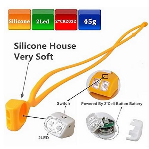 2LED Silicone Hands Free Portable Neck LED Running Warning Light