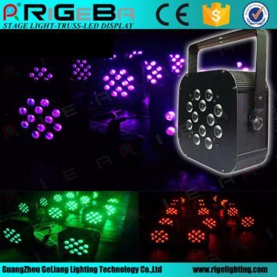 High Power 10W*12PCS RGBW 4-in-1 LED Flat PAR Can for Stage Night Club Party