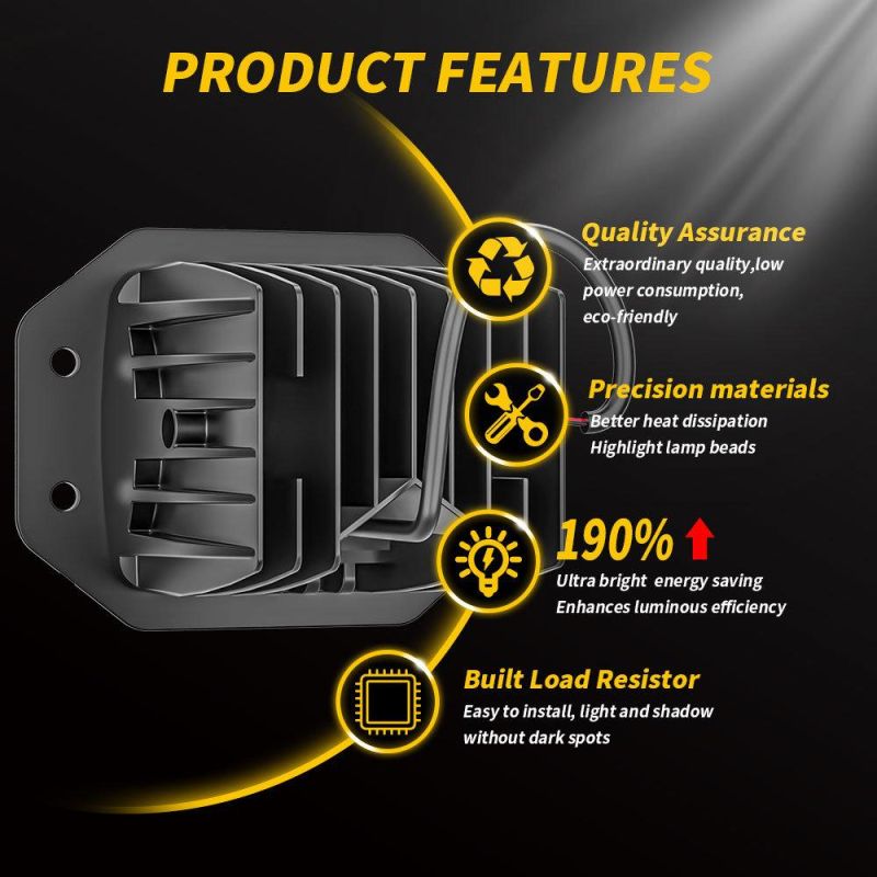 Dxz LED off Road 12V 24V 30W Spot Beam Pods Light Bar Car Truck Light 4X4 SUV ATV LED Work Light Factory