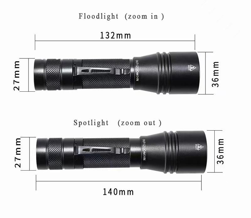 Super Bright Outdoor Torch LED Flashlight for Camping Emergency Aluminum 18650 Xml T6 LED Flashlight USB Rechargeable Zoom Flashlight