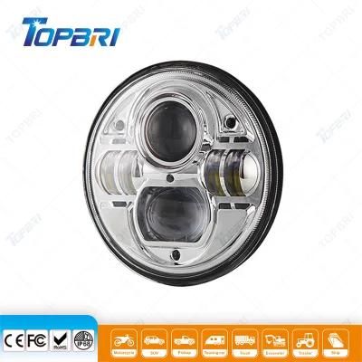 DOT Certified 7inch Round High Low Beam 45W LED Headlamp