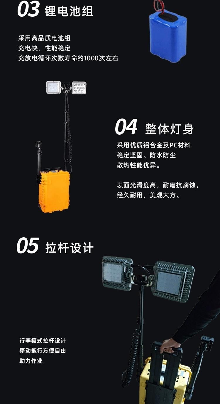 Fw6108 Multifunctional Mobile Lighting Device Sfw3006 Waterproof LED Floodlight Exploration Emergency Warning Light