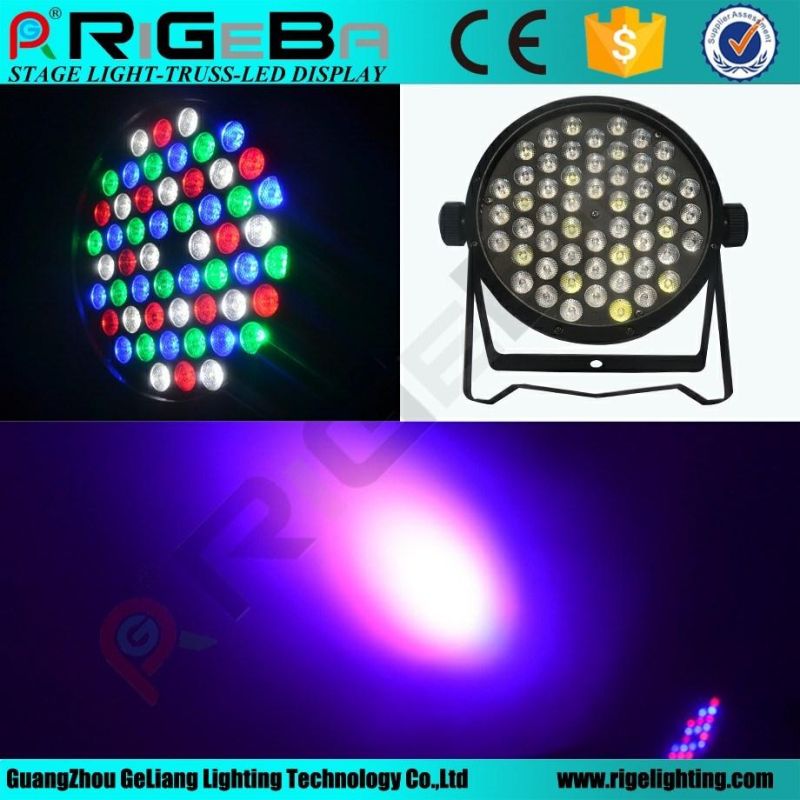 Economic 54LEDs 1W RGBW Wash DMX Control LED PAR Can Light