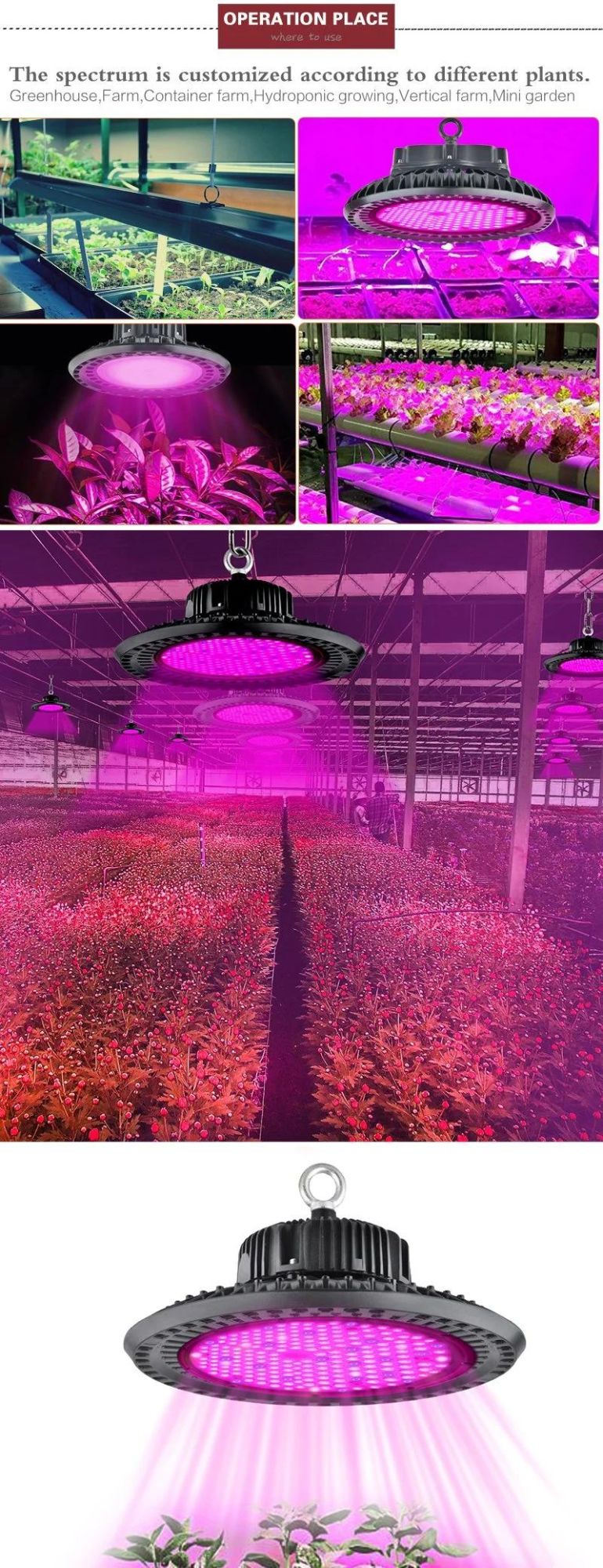 New Tech Full-Spectrum Lamp Bulb High-Effciency UFO 300W LED Grow Light