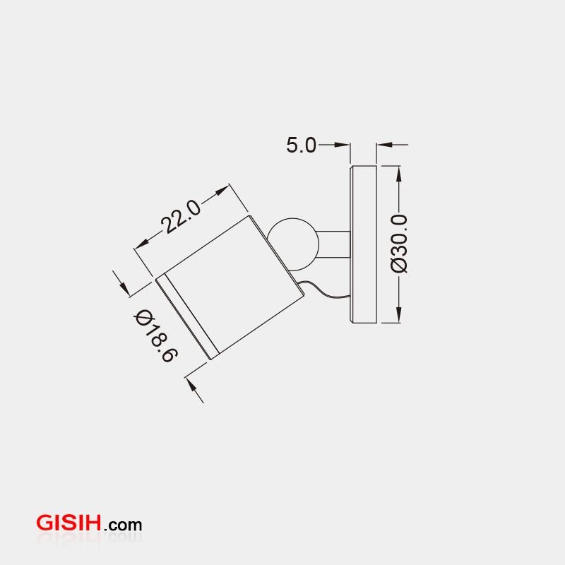 1W Mini LED Recessed Ceiling Cabinet Light Aluminium for Furniture Decoration LC7307c