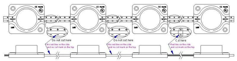 12V UL LED Module for Two-Side-Illuminated Sign Box