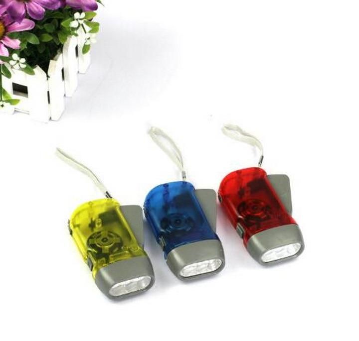 Mini Environmental Protection 3 LED Hand Press Power Generation Flashlight