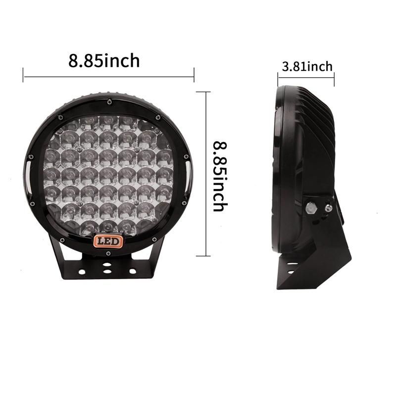 Red Black 9 Inch 185W Offroad LED Work Light LED Truck Light for ATV Car 4WD 4X4 SUV Offroad