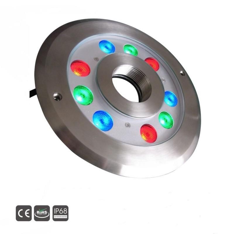 9X3w IP68 RGB LED Underwater Fountain Ring Light