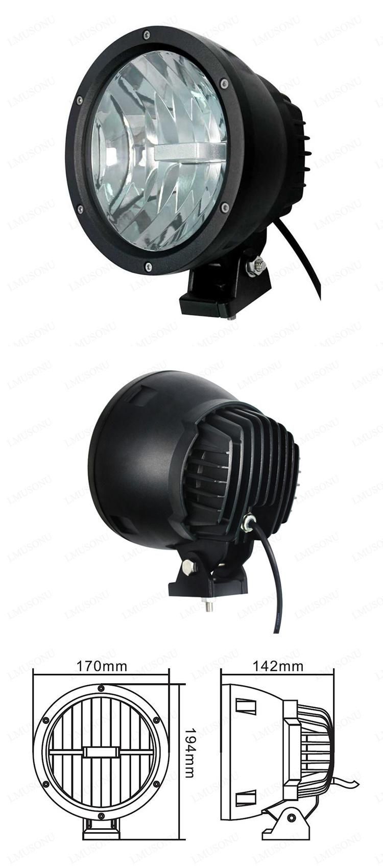 Super Bright Round 4X4 Offroad CREE 50W 7 Inch LED Work Light