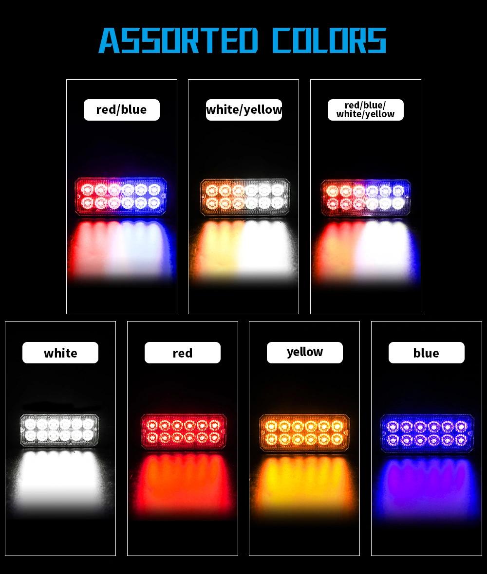 Dxz 12V 24V 12 LED Flash Lamp Vehicle Truck Side Marker Emergency Beacon Lights LED Strobe Warning Light
