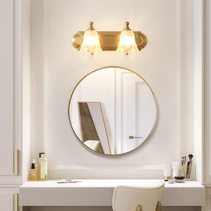 American Mirror Light Copper Bathroom Light Luxury Lamp Mirror Cabinet Retro Wall Light