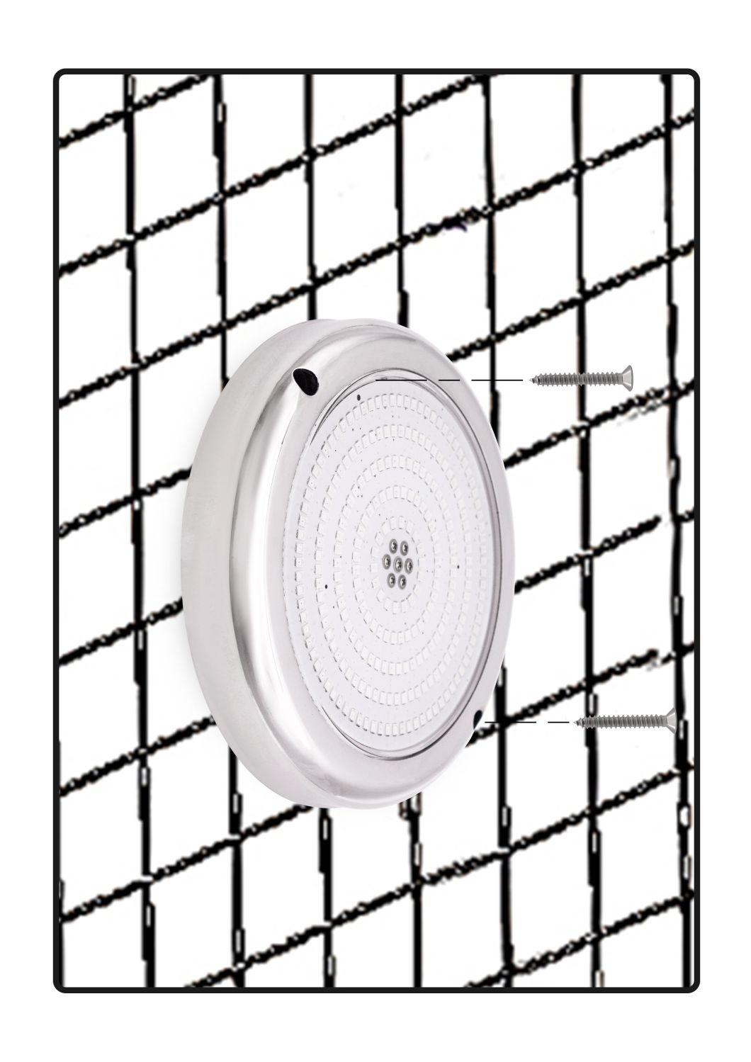 New Model-150mm 316ss/PC Mini 10-18W Resin Filled Wall Mounted LED Pool Lights