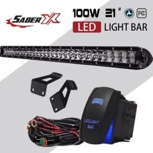 21 Inch 100W signal Row LED Work Light Bar with Bumper Mounting Brackets for 2011-2014 Chevrolet Silverado 2500 3500