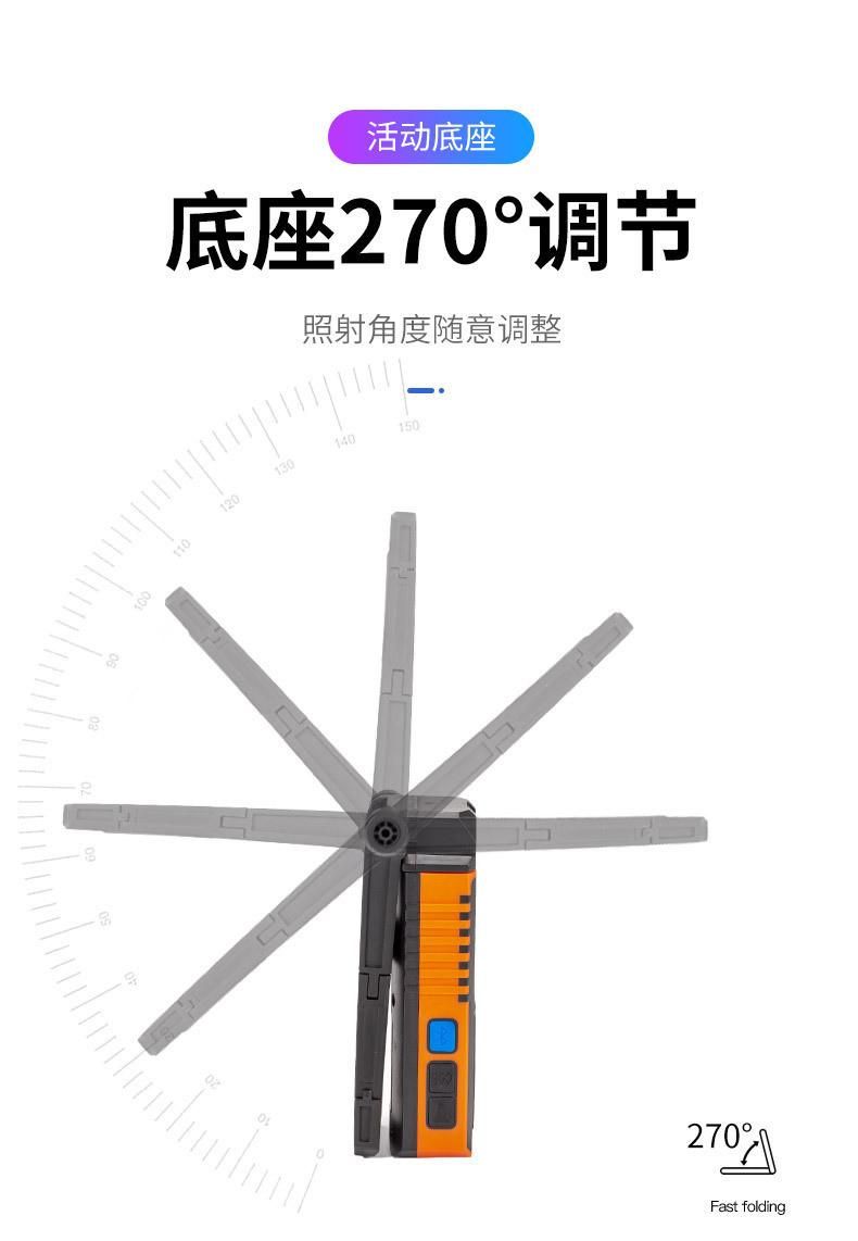 New Multi-Function COB Bluetooth Speaker USB Charging Treasure with Magnet Inspection Light Working Light