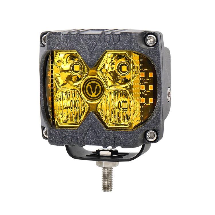 40W Side Shooter Strobe White&Amber Car Lamp for ATV SUV Truck off Road Luz LED Flashing 12V 3 Sides Driving Work Light