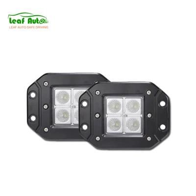 5 Inch Flush Mount Square LED Driving Lamp Flood Spot Beam Offroad Work Light for Jeep 4X4 Offroad Truck 12V