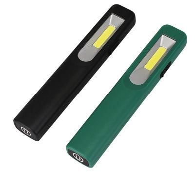 Wholesale Hot Sale Portable 3W COB Pen Shape Slim Working Inspection Lamp Magnetic Clip Handheld Work Spotlight Rechargeable LED Work Light