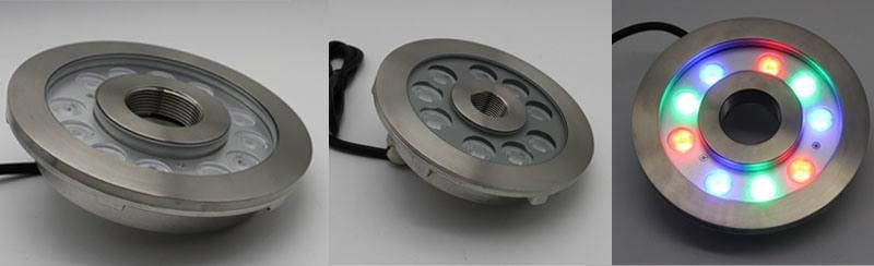 IP68 Stainless Steel DC24V 36W DMX512 LED Fountain Ring Light RGBW LED Underwater Fountain Light with CE/RoHS Certificate