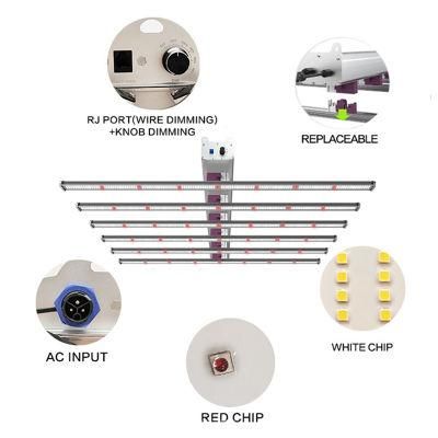 760W High Efficacy Full Spectrum LED Grow Lights for Vertical Farming