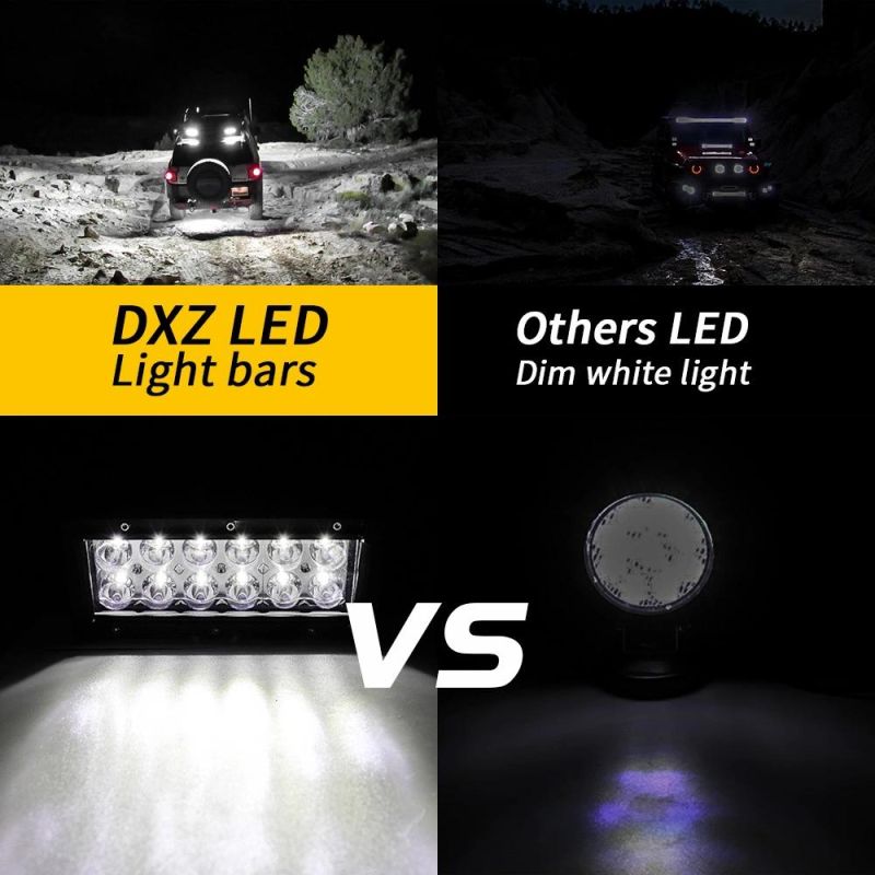 Dxz 12LED 36W/18cm 12V24V DC Bar Light with Bracket for Car Tractor Boat Offroad 4WD 4X4 Truck SUV ATV Driving Illumination Auxiliary Lamp