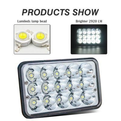 4X6inch LED High/Low Sealed Beam Rectangular Headlamp