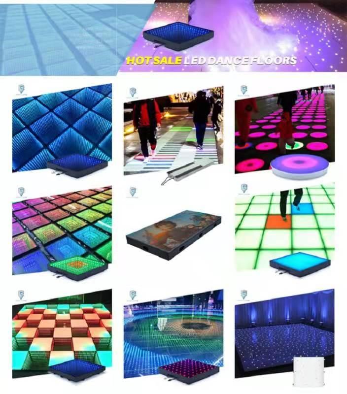 Newest Portable LED 3D Mirror Dance Floor Walking Tile