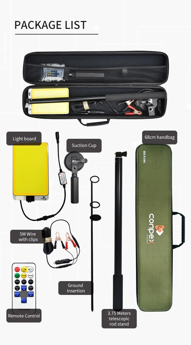 Guangzhou Conpex Double Color Adjustable with Remote Control Road Trip Night Lighting LED Camping Light