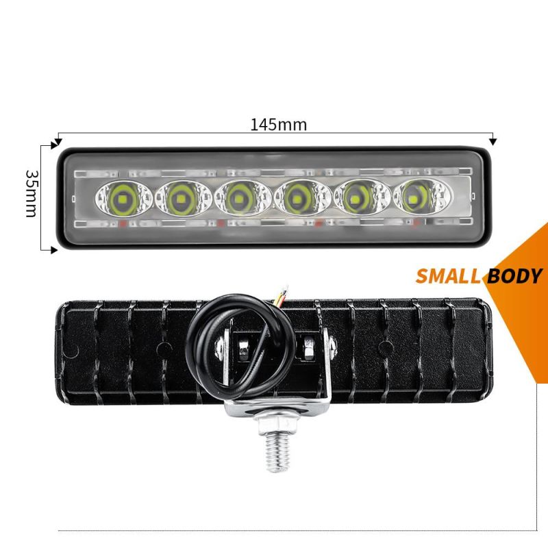 Dxz 6inch 14SMD One Font Spot Single Row Flash LED Light Bar for Truck LED Work Light for SUV Vehicles