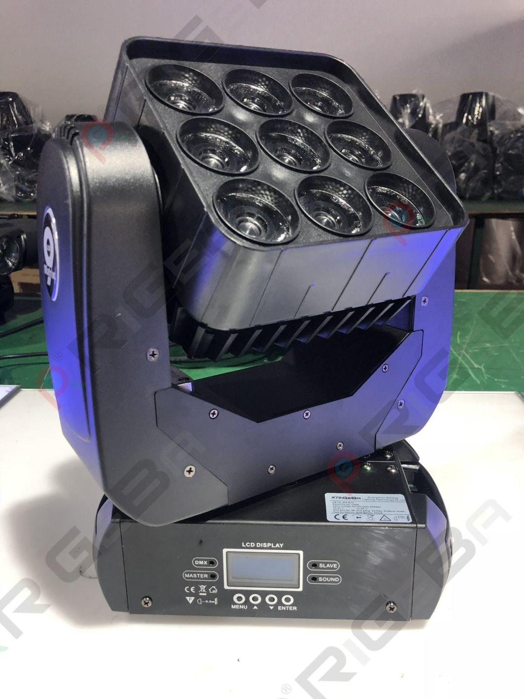 9PCS 10W RGBW 4in1 LED Beam Moving Head Light