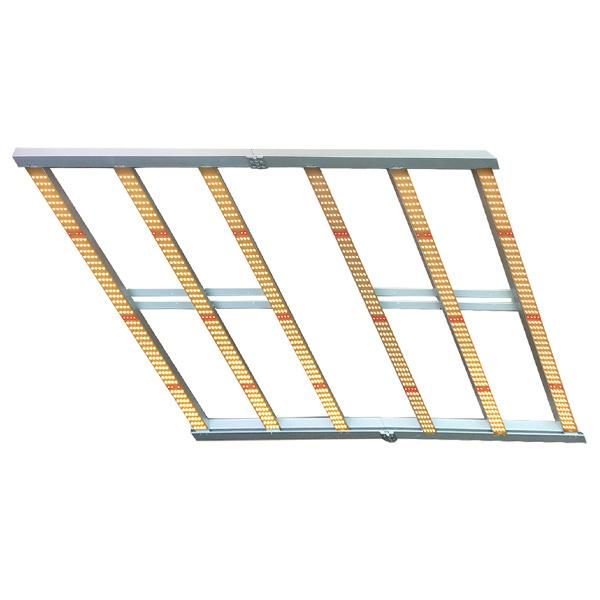Foldable Full Spectrum 640W Samsung Lm301h Lm301b W/UV/IR Indoor Greenhouse Strip Bar Dimmable LED Grow Light with 6 Bars for Cann Medical Plant