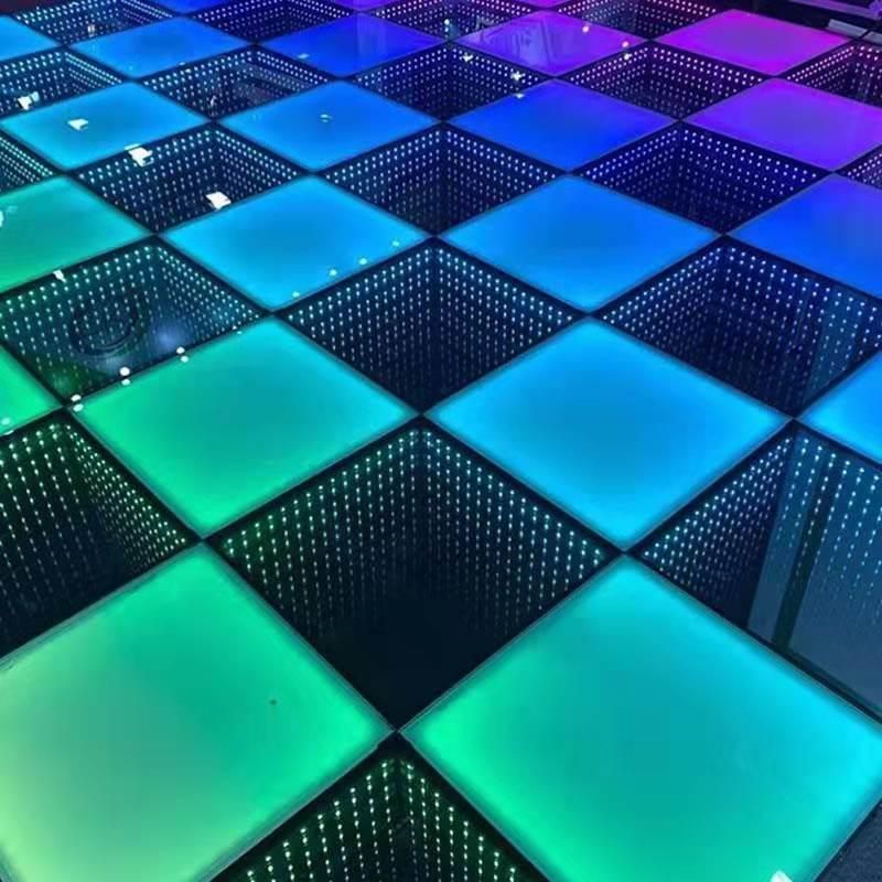 Newest Portable LED 3D Mirror Dance Floor Walking Tile